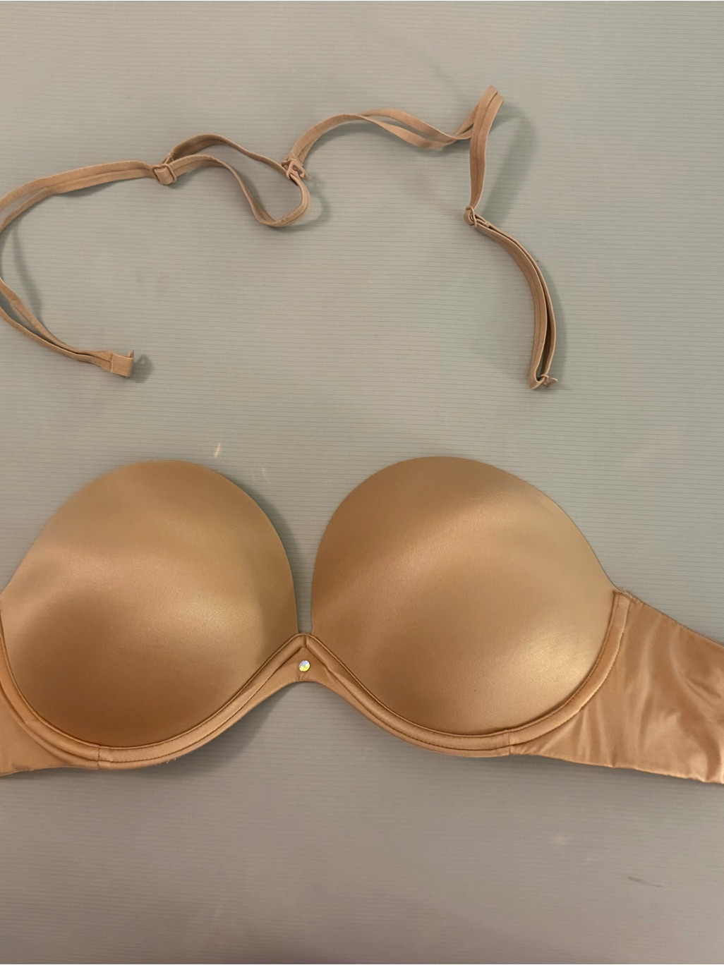 Victoria's Secret Nude/Beige Strapless Push-Up Bra